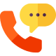 Pictogramme représentant un téléphone pour avertir que les clients peuvent être recontactés par téléphone suite à leur simulation