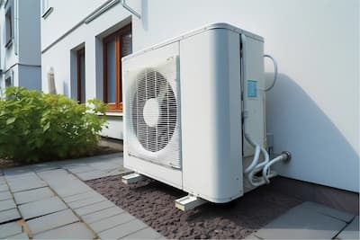 Image représentant une pompe à chaleur air/eau installée par des ouvriers salariés de l'entreprise Avisun