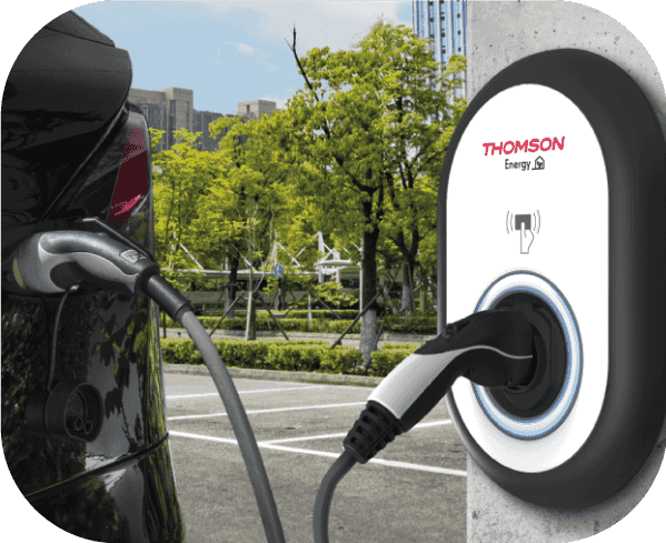 Photo d'une installation de borne de recharge pour voiture électrique