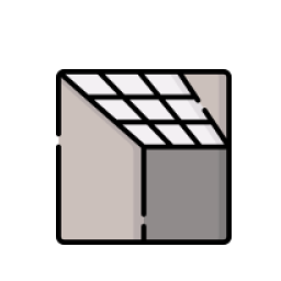Pictogramme représentant un plafond de souus-sol isolé